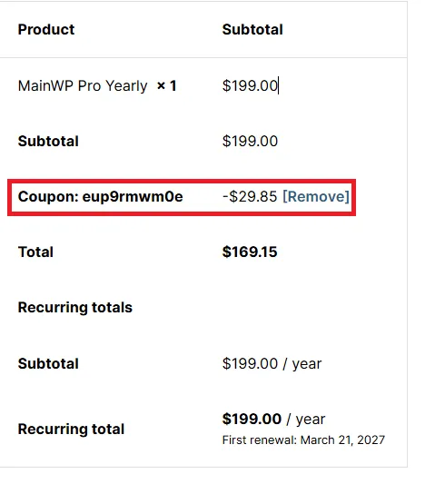 Mainwp 15% OFF Coupon