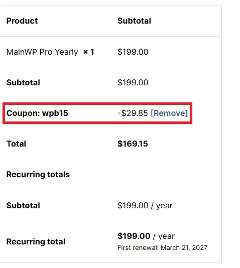Mainwp 15% OFF Coupon Code